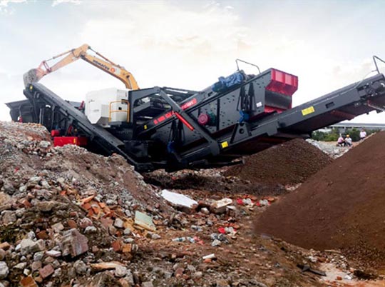 如何實現(xiàn)建筑垃圾循環(huán)利用？紅星移動破碎站助力再生能源高效生產(chǎn)